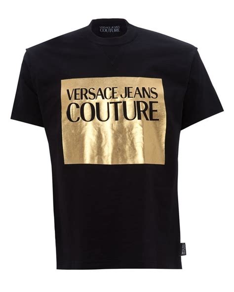 versace t shirt schwarz gold am rücken|Versace Jeans Couture – T.